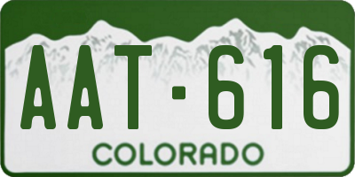 CO license plate AAT616