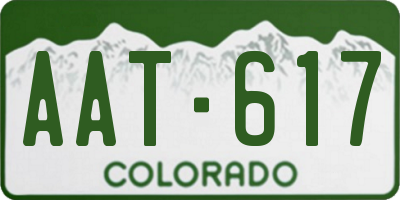 CO license plate AAT617