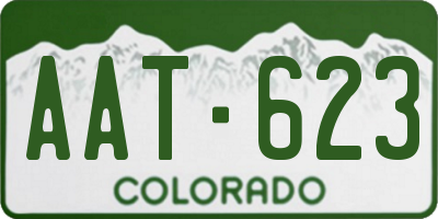 CO license plate AAT623
