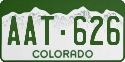CO license plate AAT626