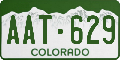 CO license plate AAT629