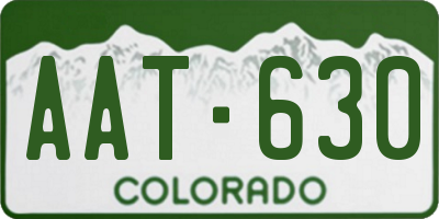 CO license plate AAT630