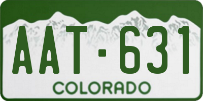 CO license plate AAT631