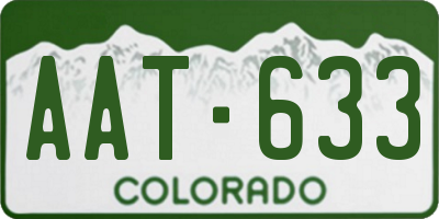 CO license plate AAT633