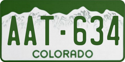 CO license plate AAT634