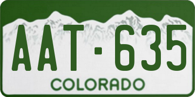 CO license plate AAT635