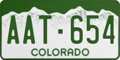 CO license plate AAT654