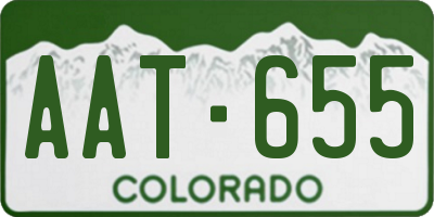 CO license plate AAT655