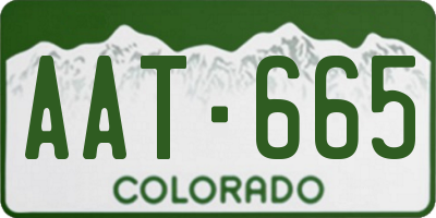 CO license plate AAT665