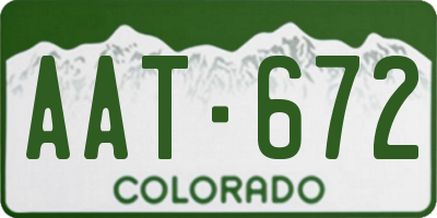 CO license plate AAT672