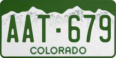 CO license plate AAT679