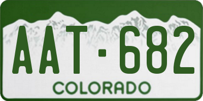CO license plate AAT682