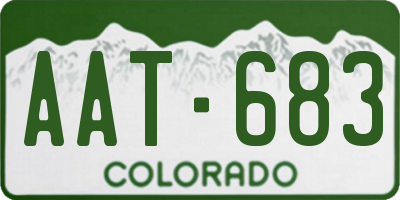 CO license plate AAT683