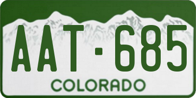 CO license plate AAT685