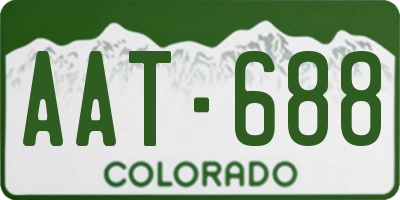CO license plate AAT688
