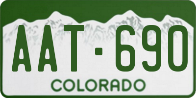 CO license plate AAT690