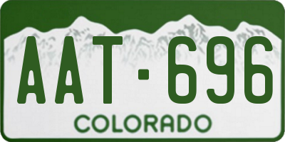 CO license plate AAT696
