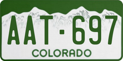 CO license plate AAT697