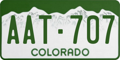 CO license plate AAT707