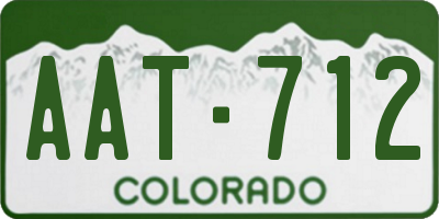 CO license plate AAT712