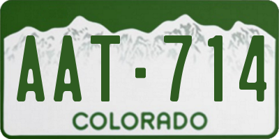 CO license plate AAT714