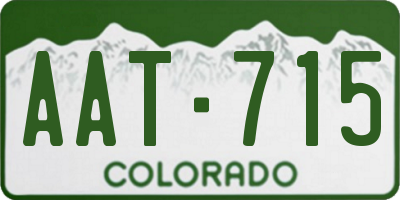 CO license plate AAT715
