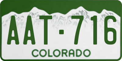 CO license plate AAT716