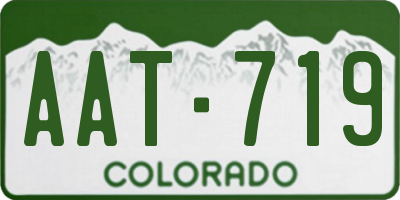 CO license plate AAT719