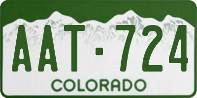 CO license plate AAT724