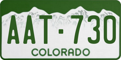 CO license plate AAT730