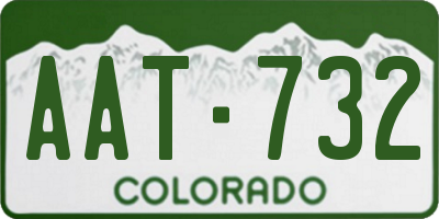 CO license plate AAT732