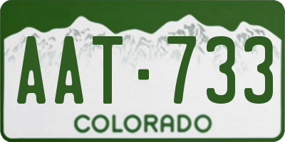 CO license plate AAT733