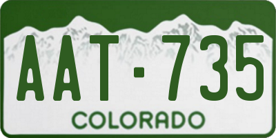 CO license plate AAT735