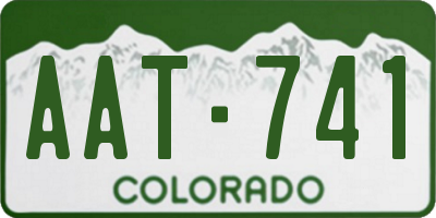 CO license plate AAT741