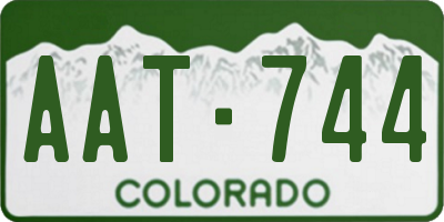 CO license plate AAT744