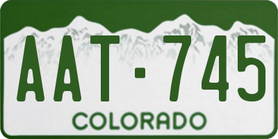 CO license plate AAT745