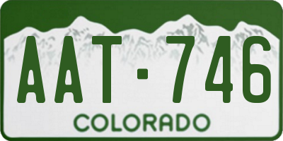 CO license plate AAT746