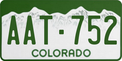 CO license plate AAT752