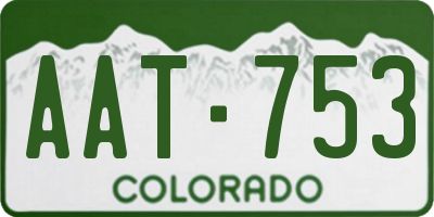 CO license plate AAT753