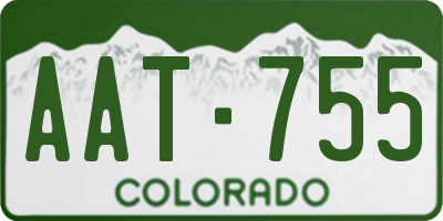 CO license plate AAT755