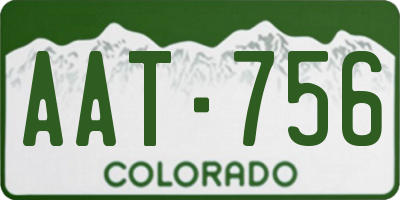 CO license plate AAT756