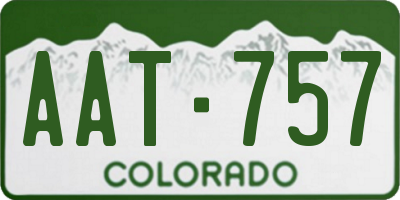 CO license plate AAT757