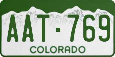 CO license plate AAT769