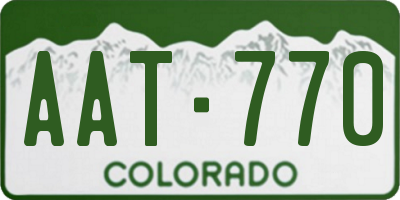 CO license plate AAT770