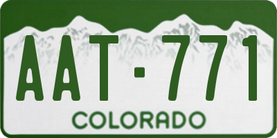 CO license plate AAT771