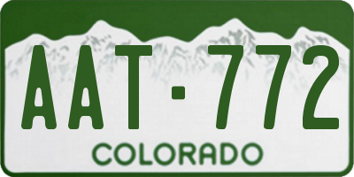CO license plate AAT772