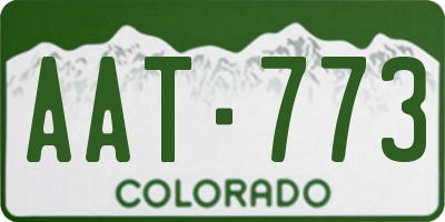 CO license plate AAT773