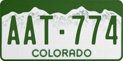 CO license plate AAT774