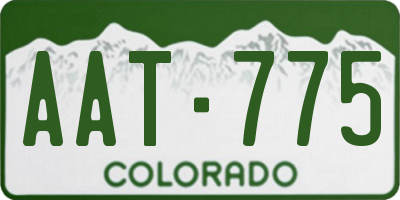 CO license plate AAT775