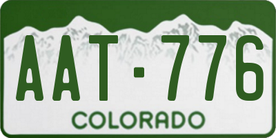 CO license plate AAT776